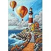 Wizardi Beldizart Deimantų tapybos rinkinys Spalvingas švyturys 20*30 cm WD3069