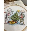 Andriana Beldizart Kryželiu siuvinėjimo rinkinys "Močiutė ir Naujieji metai" 13,5х13,5 cm SANB-27