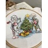 Andriana Beldizart Kryželiu siuvinėjimo rinkinys "Močiutė ir Naujieji metai" 13,5х13,5 cm SANB-27