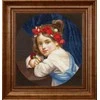Beldizart Kryželiu siuvinėjimo rinkinys "Mergaitė aguonų vainike su gvazdiku rankoje (Mariuccia).1819" 39.5x41.5 cm S/MK109