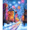 Beldizart (Nutrauktas) Deimantinės tapybos rinkinys su porėmiu "Žiemos miestas" 40x50 cm DP430