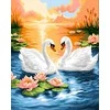 Tapyba pagal numerius Wizardi Beldizart Paint by Numbers kit "Swan Serenade" 40x50 cm W094 0425