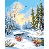 Tapyba pagal numerius Wizardi Beldizart Paint by Numbers rinkinys "Ramus žiemos peizažas" 40x50 cm W100 0425