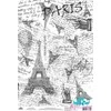 Beldizart Ryžių atvirukas dekupažui "Monochromas, Paris" dydis: 21*30 cm AM400445D