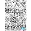 Beldizart Ryžių kortelė dekupažui "Monochromatinis, rankraštinis tekstas" dydis: 21*30 cm AM400456D