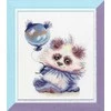 Beldizart (Nutrauktas) Kryželiu siuvinėjimo rinkinys "Panda su kamuoliu" 16.8 × 13.6 cm S/VK059