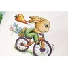 MP Studia Beldizart Vandenyje tirpus drobės kryželių siuvinėjimo rinkinys "Bunny cyclist" SV-804