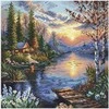 Beldizart Kryželių siuvinėjimo rinkinys "Ramus krantas" 19 x 18,5 cm SANT-21