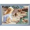Beldizart Siuvinėjimo kryželiu rinkinys "Mergaitė ir antys" 37.2x25.5 cm S/Z061
