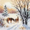 Alisa Beldizart Kryželio siuvinėjimo rinkinys "Žiema atėjo. Arkliai" S0-238