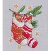 Oven Beldizart Kryželiu siuvinėjimo rinkinys "Naujametiniai batai" 12x16 cm S1648