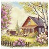 Beldizart Siuvinėjimo kryželiu rinkinys "Violetų kvapas" 21,5 x 22,5 cm SANA-12