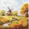 Andriana Beldizart Kryželio siuvinėjimo rinkinys "Prie seno malūno" 19x19 cm SANU-09