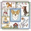 MP Studia Beldizart Kryželiu siuvinėjimo rinkinys "Sampler. Šuniuko džiaugsmas" 20x20 cm SNV-895