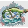 MP Studia Beldizart Vandenyje tirpus drobės kryželiu siuvinėjimo rinkinys Sea message SV-684