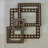 Embroidery Craft BOBKOVA ANNA FOP, reg. Nr. 2917408480 Žiedas su magnetais 14x14 cm (Wenge) PM-019-1414W