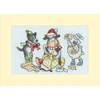 Bothy Threads Cross stitch "Christmas Card - Wrap, Ribbon, Gift!" XMAS78 16 xx 10 cm