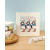 Bothy Threads Cross stitch "Christmas Card - Huffin' Puffin Christmas" XMAS96 10x10 cm