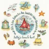 Bothy Threads Cross stitch kit "Beside The Seaside" XAL14 26x26 cm