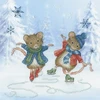 Bothy Threads Cross stitch kit "Festive Figure" SKaters" XSS34 26x26 cm
