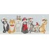 Bothy Threads Cross stitch kit "Festive Felines" XKTB11 39x16 cm