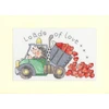 Bothy Threads Cross stitch kit "Greeting Card - Loads Of Love" XGC64 16x10 cm
