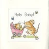 Bothy Threads Cross stitch kit "Greeting Card - Hello Baby!" XGC21 10x10 cm