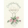 Bothy Threads Cross stitch kit "Greeting Card - Rose And Champagne" DWCDG12 9x13.3 cm