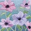 Bothy Threads Long Stitch Kit "Long Stitch - Violetinė Anemones" DWSLS16 11x11 cm