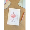 Bothy Threads Cross stitch kit "Greeting Card - Pretty In Rožinė" XGC55-TP 10x16 cm
