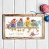 Bothy Threads Cross stitch kit "Knit Chicks" XMS40 33x18 cm
