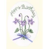 Bothy Threads Siuvinėjimo kryželiu rinkinys "Sveikinimo atvirutė - Violets" BT-DWCDG26 9x13.3 cm