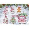 Letistitch Ristinukai rinkinys "Kalėdiniai papuošalai" 9 cm (6 vnt.) SLETIL9969