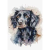 luca S Skaičiuojamo kryžminio siuvinėjimo rinkinys su lankeliu „The Border Collie“ 17x20cm SBC213