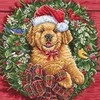 LetiStitch luca S (D) Kalėdų šuniukas 26x26cm SLETIL8053