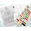 LetiStitch luca S Kalėdinių žaislų rinkinys Nr. 4 / iš 5 dalių po 16x16cm SLETIL8055