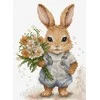 luca S Skaičiuojamo kryžminio dygsnio rinkinys "The Bunny's Surprise" 10x14cm SB1409