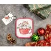 LetiStitch luca S Siūlų kryželiu rinkinys "Meowy Christmas" - su įtrauktu raudonu lankelis 11x9cm SLETIL8080