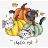 LetiStitch luca S Skaičiuojamo kryželio rinkinys „Hello Fall“ 12x12cm SLETIL8078