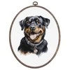 luca S Siūlų kryželiu rinkinys su lankelis "Rottweiler" 13x17cm SBC229