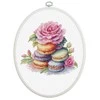 luca S Skaičiuojamas kryželiu siuvinėjimo rinkinys su lankeliu „French Macaron“ 16x15cm SBC226