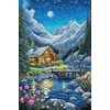 LetiStitch luca S Kryželiu siuvinėjimo rinkinys Mėnulio naktis 19x29cm SLETIL9916