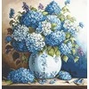 luca S Skaičiuojamas kryželiu siuvinėjimo rinkinys "Vaza su hortenzijomis" 20x21cm SG700