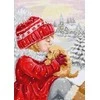 luca S (D) Skaičiuojamo kryželiu rinkinys „Mergaitė bučiuoja šuniuką“ 23x32cm SBU5027