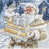 luca S Siūlų skaičiavimo kryželiu rinkinys "Santa and Pressies" 29x29cm SBU5034