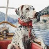 luca S Skaičiuotas kryžiaus dygsnio rinkinys "Dalmatinas prie Komo ežero" 29x29cm SBU5039