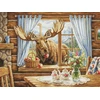 luca S Kryželiu siuvinėjimo rinkinys "Netikėtas trobelės svečias" 43x32 cm SB731