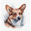 luca S Kryželio siuvinėjimo rinkinys su lankelis "Welsh Corgi" 14x15 cm SBC212
