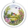 luca S Skaičiuojamo kryželiu siuvinėjimo rinkinys su lanku „The Summer“ 17x17 cm SBC220