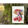 Merejka Kryželių siuvinėjimo rinkinys "Gėlėta kepurėlė" 21x25 SK250